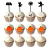 Halloween Paper Cup Cake Decoration Toothpick Plastic Party Pick Pumpkin Bat Spider Design Cake Hair Ornament