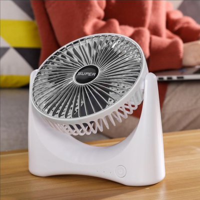 U-Shaped Rotating Fan Circulation Small Electric Fan Dormitory Home Office Rechargeable Desktop