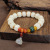 Factory Supply White Jade Bodhi Pumpkin Beads Bracelet Ethnic Style Women's Bracelet Aventurine Lotus Seedpod Pendant Wholesale