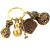 Pure Brass Zodiac Keychain Gourd Men and Women Hanging Ornaments Car Key Ring Purse Accessories