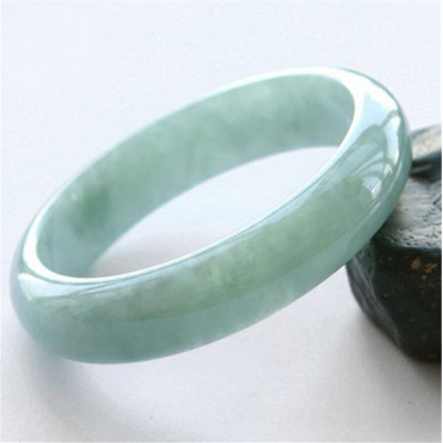 Factory Direct Sales Hot Sale Natural Emerald Jade Bracelet a Goods Floating Flower Bracelet Guizhou Emerald Jade Bracelet Jade Bracelet