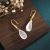 Xiaohongshu Same Style Chinese Style Classical Cheongsam Earrings 925 Silver Needle Natural Water Drop Chalcedony Agate Earrings Earrings