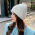 Hat Ladies New Rabbit Fur Knitted Hat Internet Celebrity Letters M Standard Woolen Cap Warm Hat Earmuffs Hat
