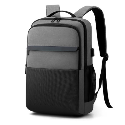 New Men's Business Computer Bag Multi-Functional Large Capacity Student Schoolbag USB Charging Backpack Printable Logo