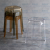 Plastic Chair Stool Household Stackable Thickened Living Room Storage Transparent Plate Stool Square Stool  a High Stool