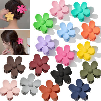 [ABS Material Flower Hair Jaw Clip] European and American Amazon Fashionable and Beautiful Claw Clip Not Easy to Break Package