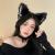 (Hair Band + Collar) Cat Ears Barrettes Bell Female Xiaoye Cat Bunny Hairpin Hair Hoop Christmas Head Accessories