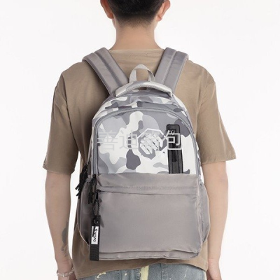 Large Capacity Backpack New Middle School Student Schoolbag Casual Bag Korean Style Black and White Texture Backpack Student Schoolbag