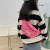 Korean Style Handsome Boy's Chest Bag Fashion Plaid Children's Letter Small Waist Bag Casual All-Match Shoulder Messenger Bag