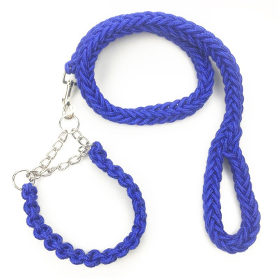 001 Pet Supplies Eight-Strand Dog Leash Pet Collar Traction Rope Two-Piece Dog Woven Leash