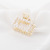 Korean Style Pearl Top Clip Hairpin Electroplated Alloy Back Head Grip Women's Fashion Simple Hair Clip Hair Claw Stall