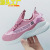 2022 Spring New Casual Sneakers Women's Running Shoes All-Match Mesh Breathable Lace up Flying Woven Shoes Wholesale