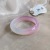 Wholesale Tulip Light Pink Ice-like Chalcedony Agate Bracelet White and Pink Flat Bar Medium Wide Girl Beauty Bracelet Gradient