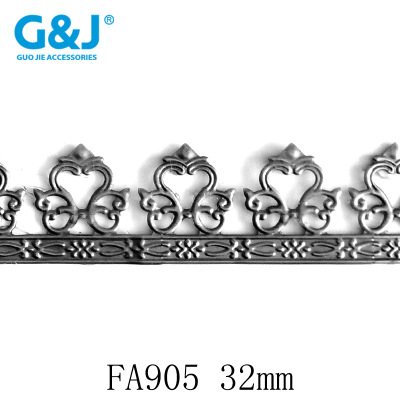 Crown Shape Hollow Stamping Iron Sheet Lace Metal Bottom Shell Ornamental Flower Flower Plate Hardware Iron Parts