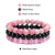 Natural Pink Crystal Agate Stone Combination Set Elastic Bracelet Bracelet Female European And American Fashion Charm Beaded Bracelet