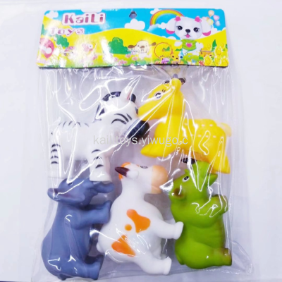 Vinyl PVC Good Quality Realistic Forest Animal Playing Water Sound Cute Toy Popular like Deer Horse Camel Rhinoceros