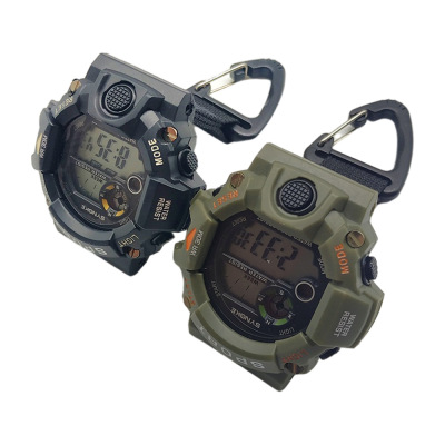 Luminous Pocket Watch Outdoor Portable Fashion Chest Watch Outdoor Adventure Mountaineering Travel Backpack Climbing Button Carabiner Hanger Pocket Watch