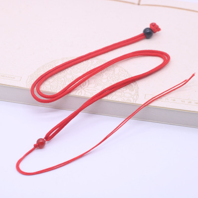 With Pot Cover Knob Red Agate Necklace Rope 2mm Pendant Rope Simple DIY Sachet Ornament Halter Lanyard Factory Wholesale