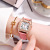 Tik Tok Fashion Square Diamond Belt Women's Watch Simple Roman Numerals Rhinestone Quartz Watch Women's Watch Wholesale