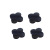 Natural Stone Black Agate Four-Leaf Flower Four-Leaf Clover Stone Ornament Accessories Factory Direct First-Hand Supply