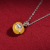 Amber Rose Pendant S925 Silver Heart Southern Red Agate Pendant Women's Retro Ethnic Style Beeswax Necklace Neck Accessories