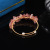Amethyst Aquamarine Strawberry Quartz Adjustable Opening Bracelet 14K Gold Plated Handmade Winding Ornament Crystal Gravel