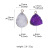 Natural Crystal Pendant Gold-Plated Edging Agate Crystal Bud Necklace Accessories Pendant White Crystal Water Drop Pendant