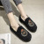 Autumn And Winter Fleece-Lined Fluffy Shoes Cotton Slippers Female Student Peas Shoes Korean Style Shoes Women 'S Net Red Shoes Warm Flat Bottom Shoes