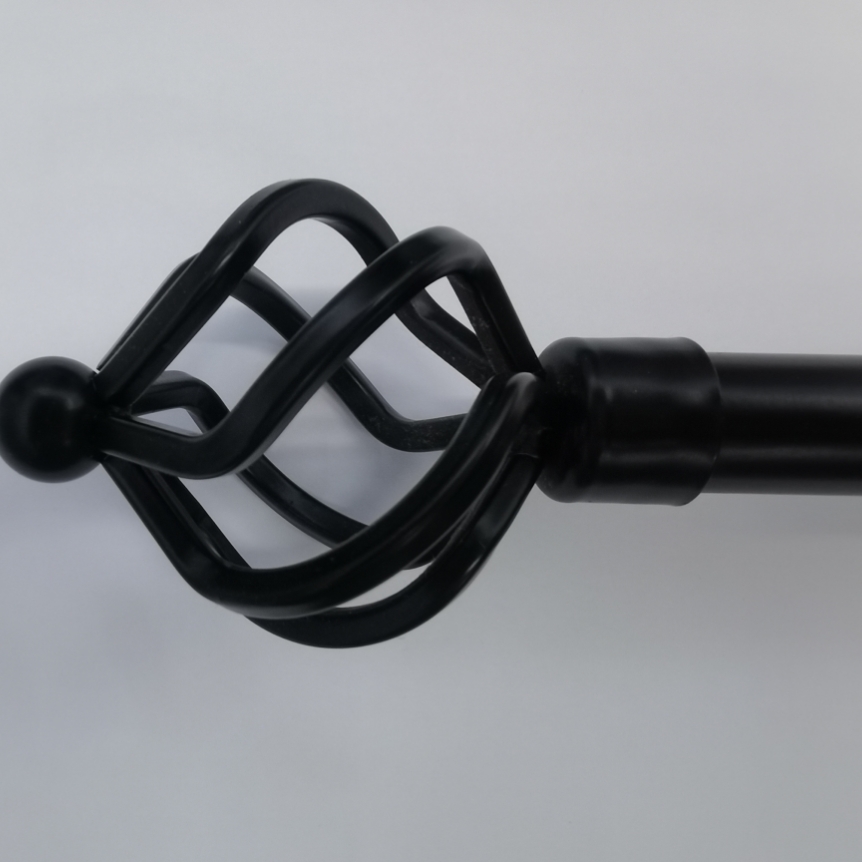 出口美国欧洲黑色金属16/19mm，19/22mm,22/25伸缩窗帘杆窗帘轨道