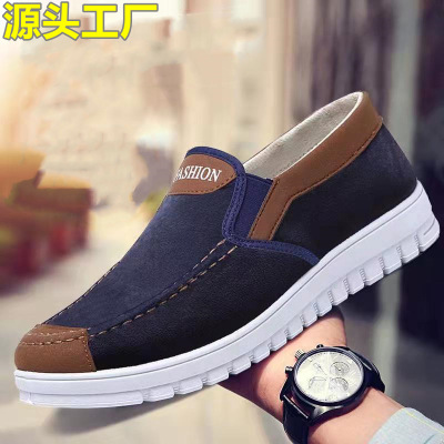 Foreign Trade Cloth Shoes Casual Shoes Wholesale Old Beijing Cloth Shoes Breathable Comfortable and Non-Slip Canvas Shoes Men's Work Shoes