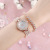 2pcs Two-Piece Set Women's Watch Diamond Women's Bracelet Watch Fashion Trend Korean Fashion Watch Rhinestone Quartz Watch