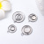 Cross-Border Stainless Steel round Plate Pendant Collet Welding Single Circle Single Hanger Time Stone Base DIY Inlaid Ornament