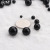 Agate Black Half Hole Shell Pearl Spot Supply DIY Ornament Accessories Necklace Made of Loose Beads Earrings round Beads
