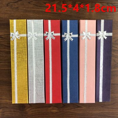 Best-Selling in Stock Paper Rectangular Jewelry Box Hairpin Bookmark Gift Box Pearlescent Embossed Necklace Packaging Box