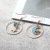 Tassel Earrings Wholesale Blue Starry Sky Planet Ear Ring Long Asymmetric Eardrops Ear Studs Moon Earrings Cross-Border