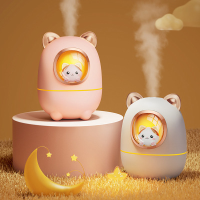 New Cute Cat USB Mini Desktop Office Home Mute Car Aromatherapy Small Night Lamp Cat Humidifier