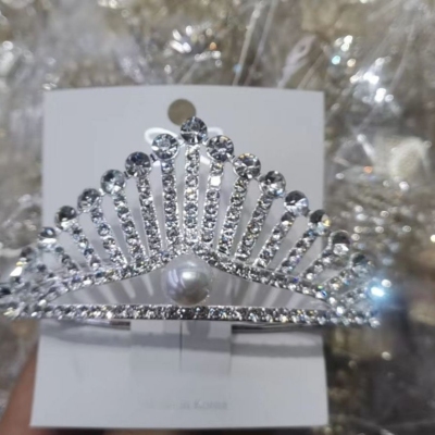 Exquisite Full Diamond Crown Barrettes Female Back Head High Sense Updo Hair Claw Fairy Beautiful Hairpin Headwear Frog Buckle