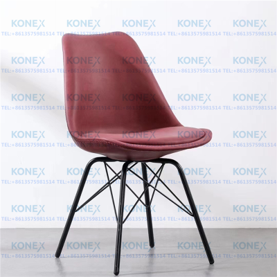 Retro Soft Bag Dining Chair Modern Office Chair Home  Light Luxury Chair Armchair Leisure Chair Creative Net Red Chair