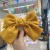 Qian Qian Simple Style Barrettes Women's Sweet Wine Red Spring Clip Cute Graceful Bow Internet Celebrity