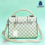 2022 New PU Leather Color Matching Portable Shoulder Bag Plaid Advanced Small Square Bag Casual Crossbody Women's Bag
