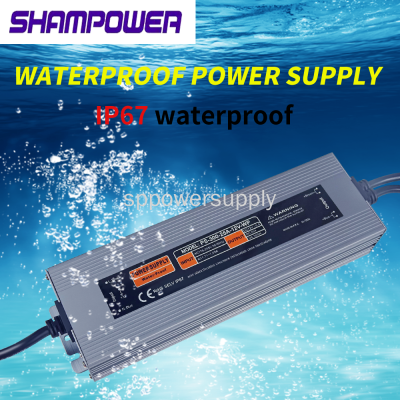 12 V300w Waterproof LED Power Source IP67 Security Monitor Adapter