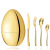 Mood Egg 304 Stainless Steel Western Tableware 24-Piece Set Stainless Steel Knife, Fork and Spoon Party Gift Factory Wholesale