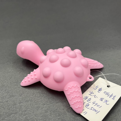 Factory Direct Sales Baby Light-Emitting Turtle Toy Edible Silicon Teether Children Molar Toy Infant Gift