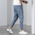 Jeans Men's Spring and Autumn Fashion Brand Loose Straight Cropped 2022 New Autumn Leisure Men's Summer Long Pants