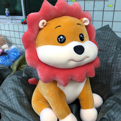 Sitting Lion Plush Toy Factory Direct Sales Boutique Four-Sided Elastic and Invisible Zipper Plush Toy Doll Pillow