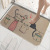 New Simple Cartoon Linen Bathtub Bathroom Non-Slip Mat Bathroom Bath Shower Room Suction Cup Floor Mat Toilet