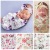 Cross-Border New Arrival Baby Flower Print Gro-Bag Suit European and American Newborn Photography Wrap Cloth Hair Band Two-Piece Set Props