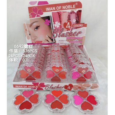 Iman of Noble Brand Cross-Border Classic New Color Four-Color Plate Bright Color Blush