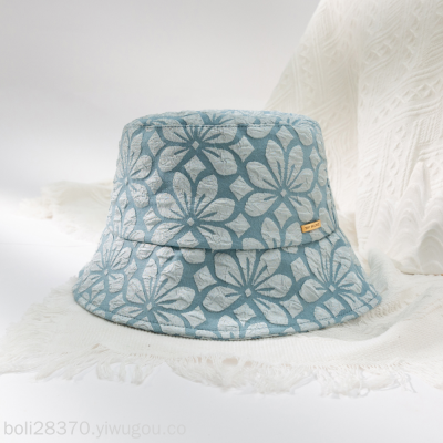 Chiffon Cotton Women's Bucket Hat Four Seasons Niche Bucket Hat Casual All-Match High Street Hat Sun Protection Sun Hat
