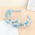 Summer New Vacation Style Printed Headband Girl's Fashionable Color Cloth Hairpin Vintage Pearl Wide-Brim Hair Accessories